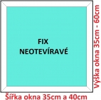 Plastov okna FIX SOFT ka 35 a 40cm x vka 35-60cm 
